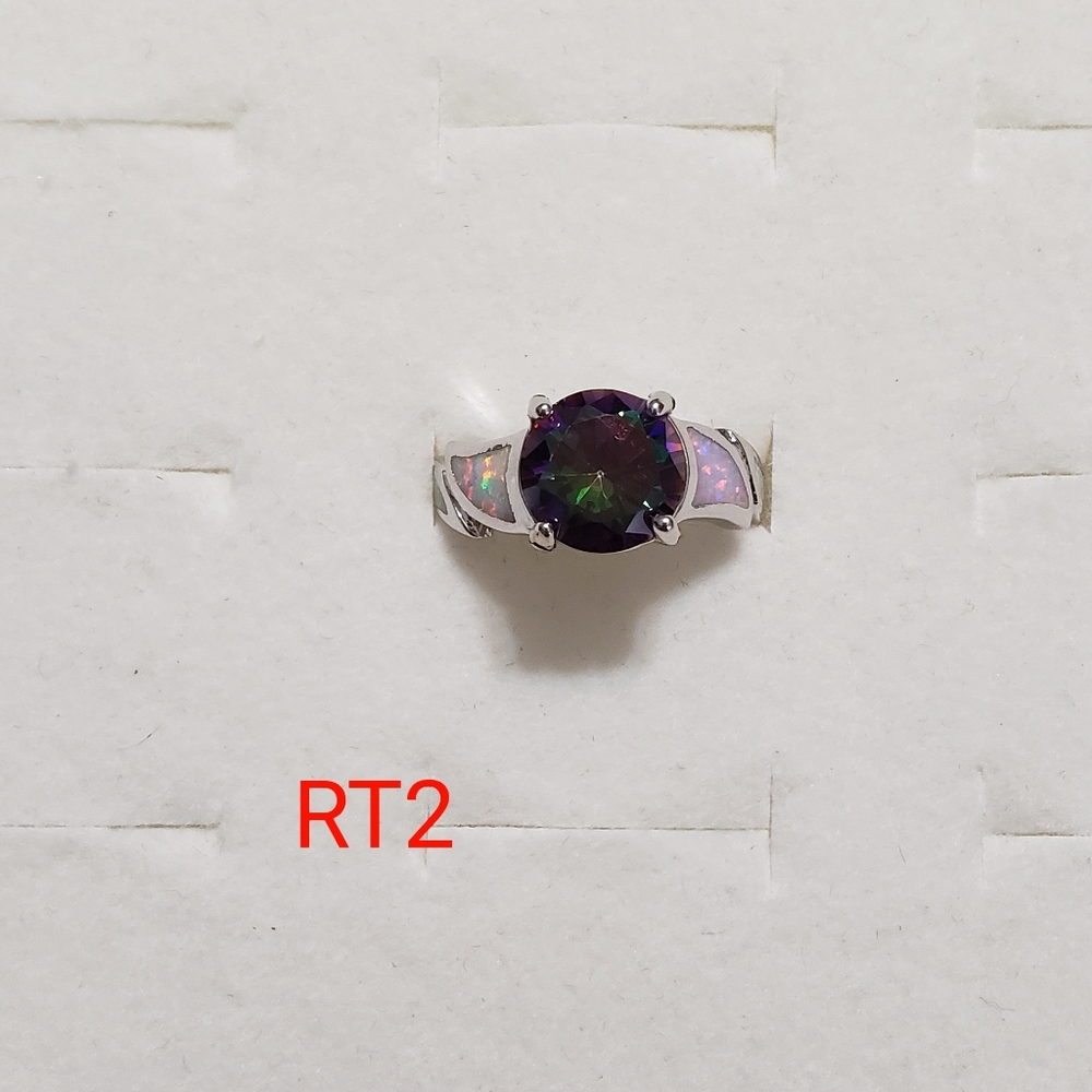 Fire Opal Rings - Size 6 - Picture 3 of 3